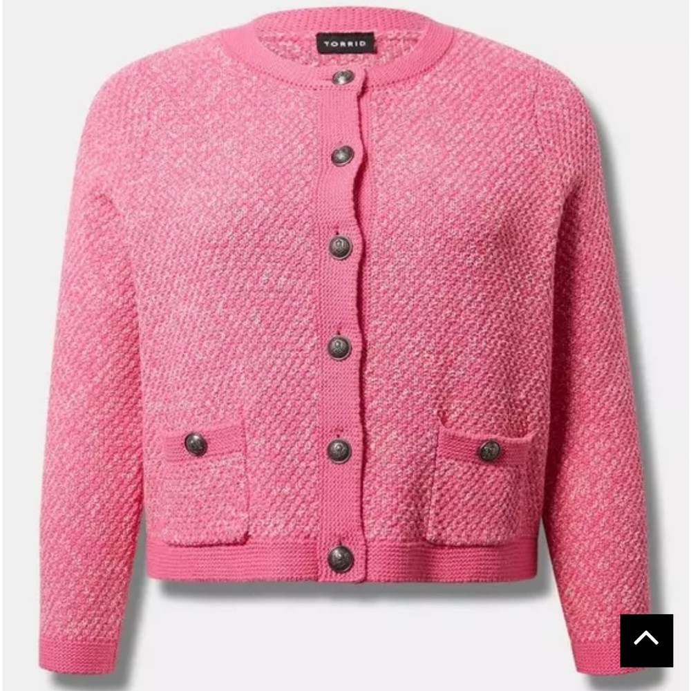 NWOT Torrid Pink Button Up Cardigan Sweater